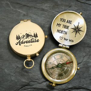 Personalized Engraved Compass - Family - To My Husband - You Are My True North - Gpb14020