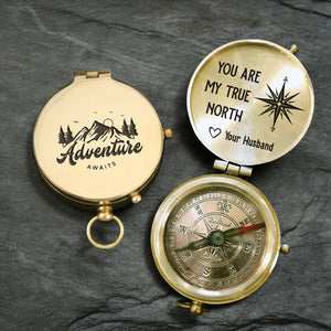 Personalized Engraved Compass - Family - To My Wife - You Are My True North - Gpb15009