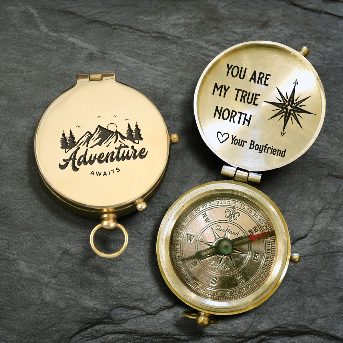 Personalized Engraved Compass - Family - To My Girlfriend - You Are My True North - Gpb13019