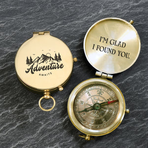 Personalized Engraved Compass - Family - To My Boyfriend - I'm Glad I Found You - Gpb12017