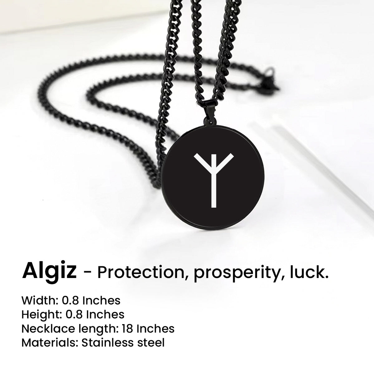 Strength & Protection Rune Necklace - Viking - To My Son - I Love You To Valhalla And Back - Gawi16002