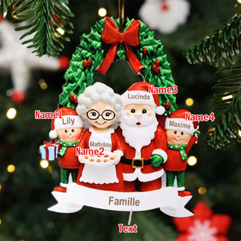 Personalized Grandparents And Grandkids Christmas Ornament - We Love You - Ganc20001