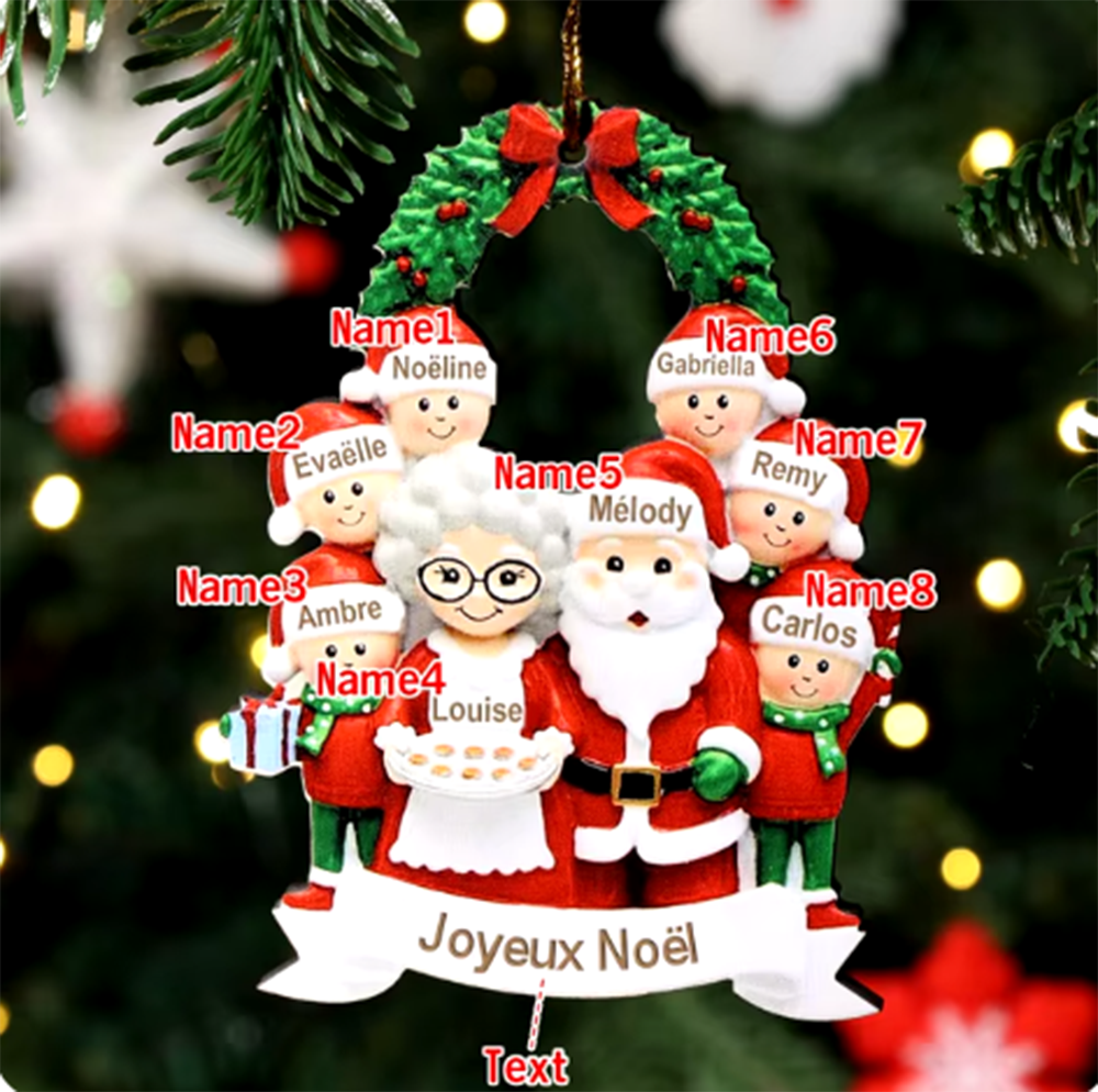 Personalized Grandparents And Grandkids Christmas Ornament - We Love You - Ganc20001