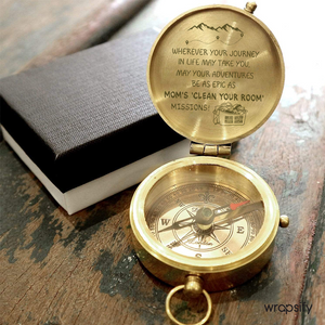 Pointing the Way (Even if We're Lost) - Engraved Compass to Guide & Giggle For Your Teen - Gpb16063