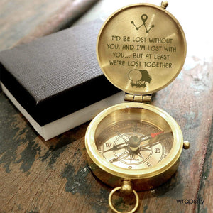 Engraved Compass - Family - To My Love - We're Lost Together - Gpb26215