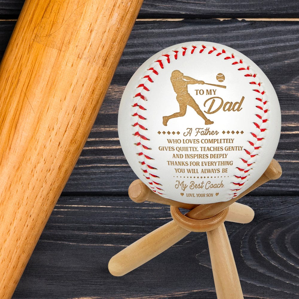 Personalized Baseball - Baseball - To My Dad - Thank You For Teaching -  Wrapsify