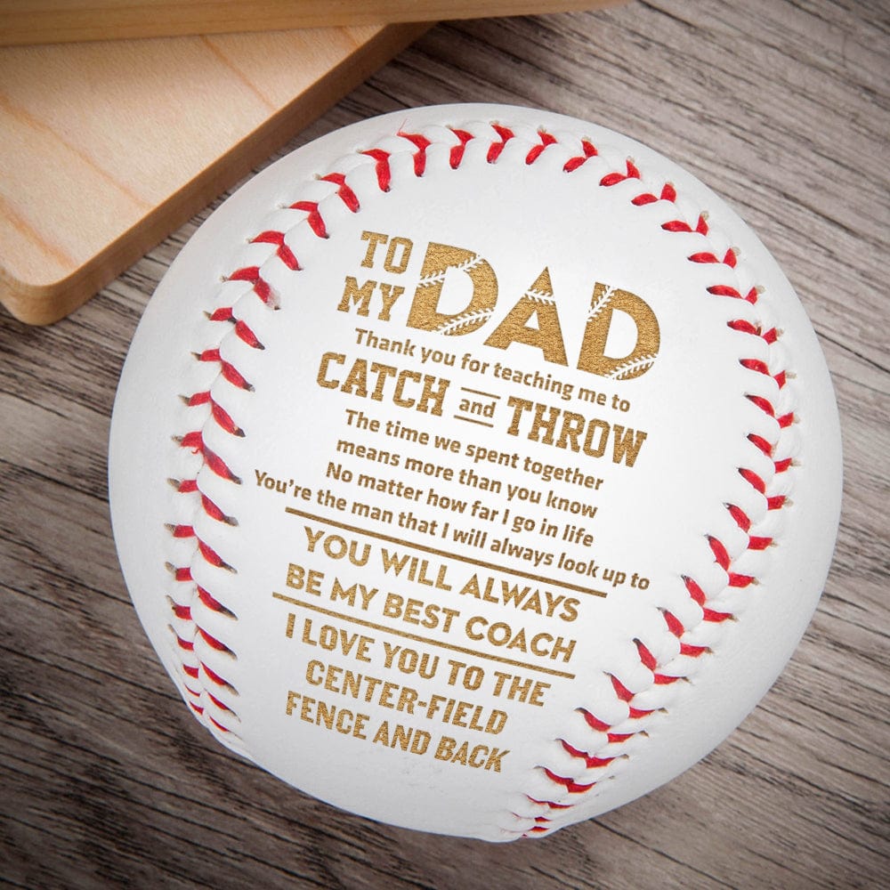 Personalized Baseball - Baseball - To My Dad - Thank You For Teaching -  Wrapsify