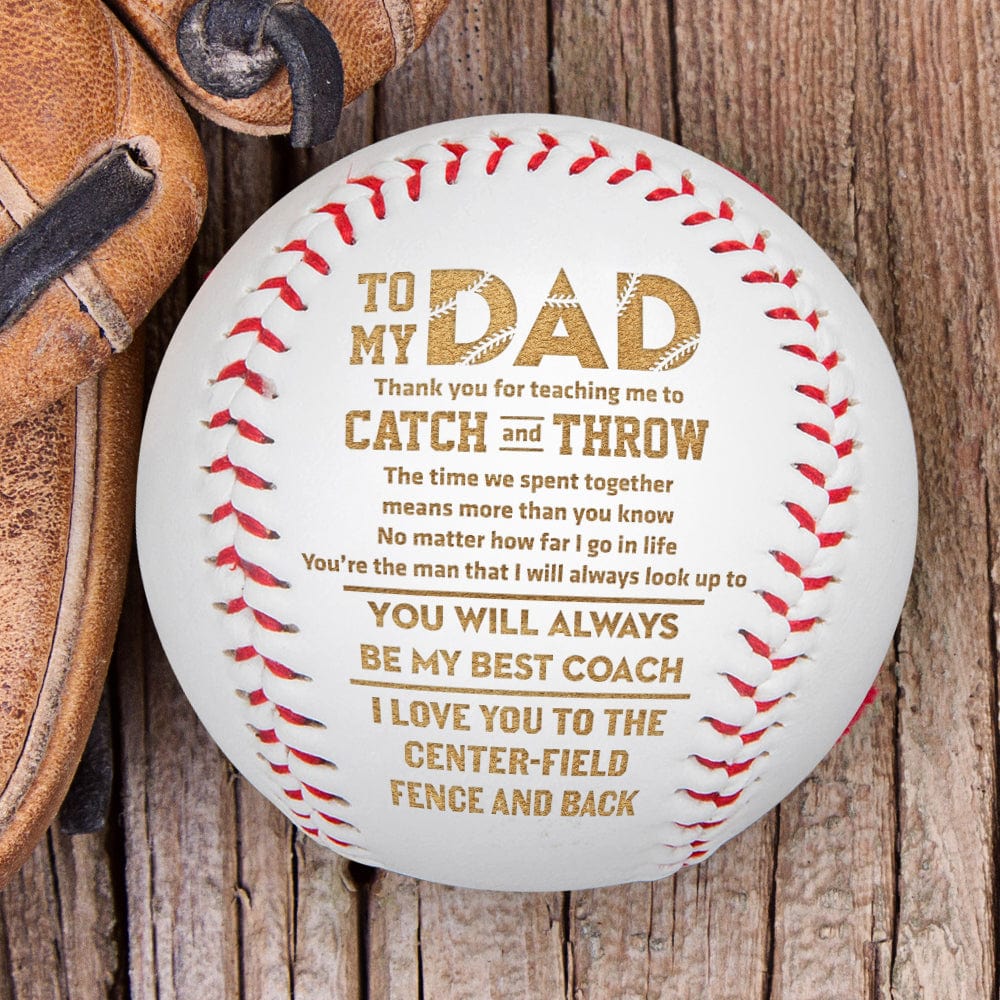 Personalized Baseball - Baseball - To My Dad - Thank You For