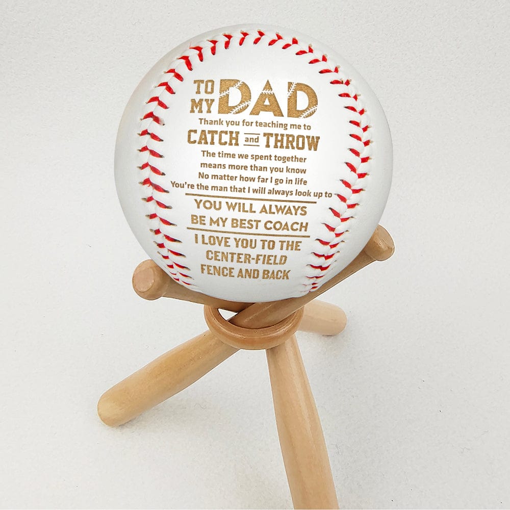 Wrapsify Personalized Baseball - Baseball - to My Dad - Thank You for Teaching Me to Catch and Throw - Gaa18020 Buy Baseball Only