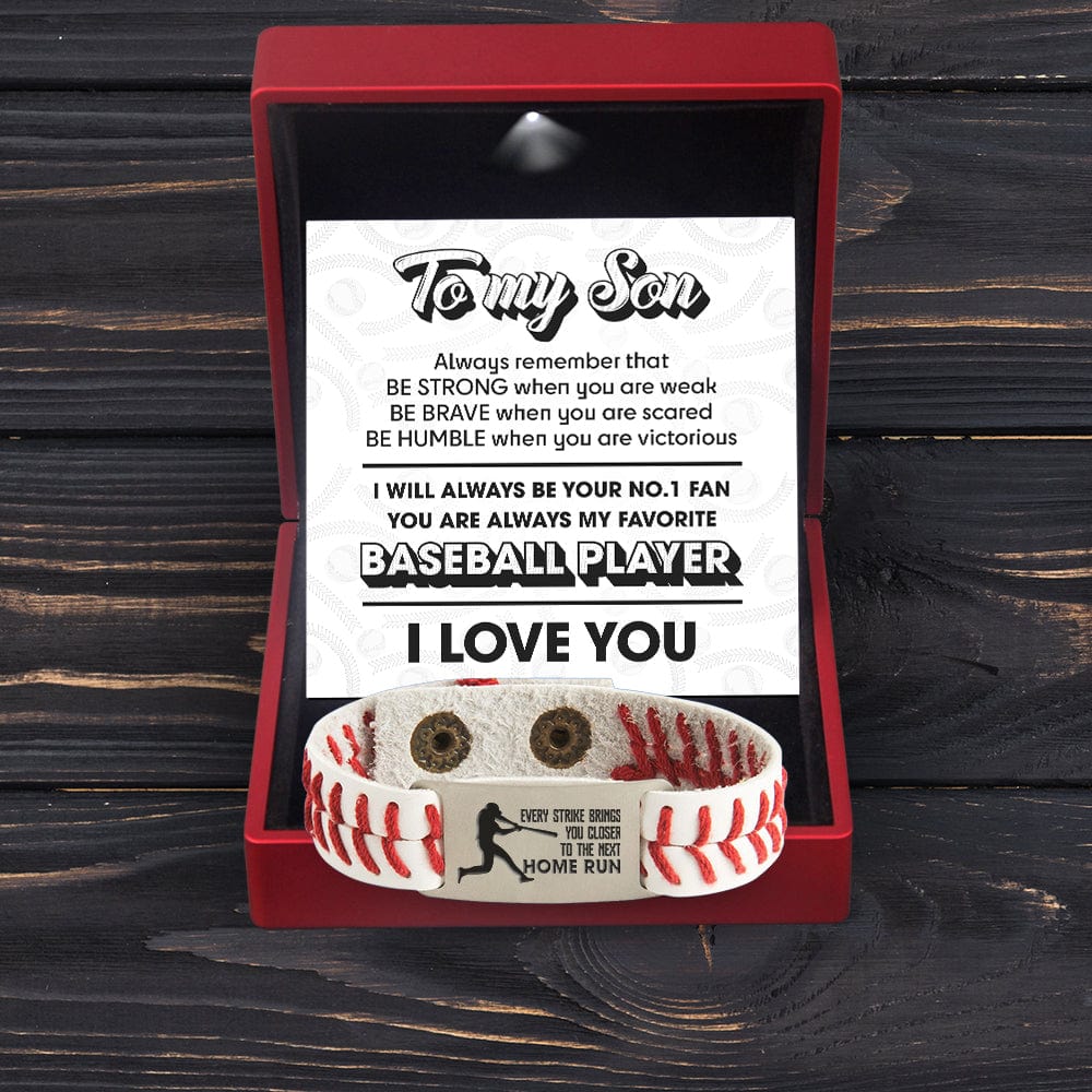 Baseball Bracelet - Baseball - To My Son - Every Strike Brings You Closer To The Next Home Run - Gbzj16022