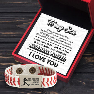 Baseball Bracelet - Baseball - To My Son - Every Strike Brings You Closer To The Next Home Run - Gbzj16022