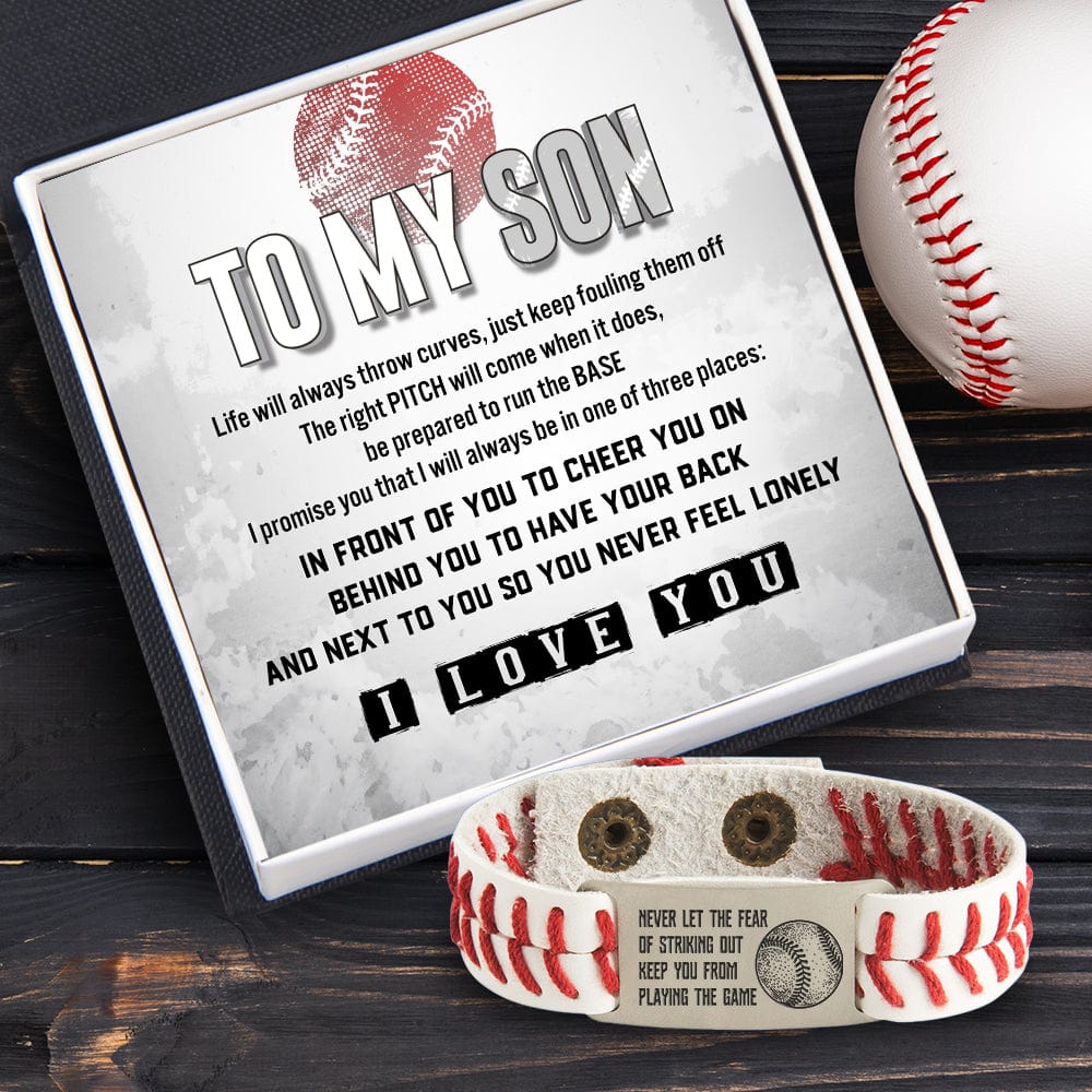 Baseball Bracelet - Baseball - To My Son - Life Will Always Throw Curves, Just Keep Fouling Them Off - Gbzj16023