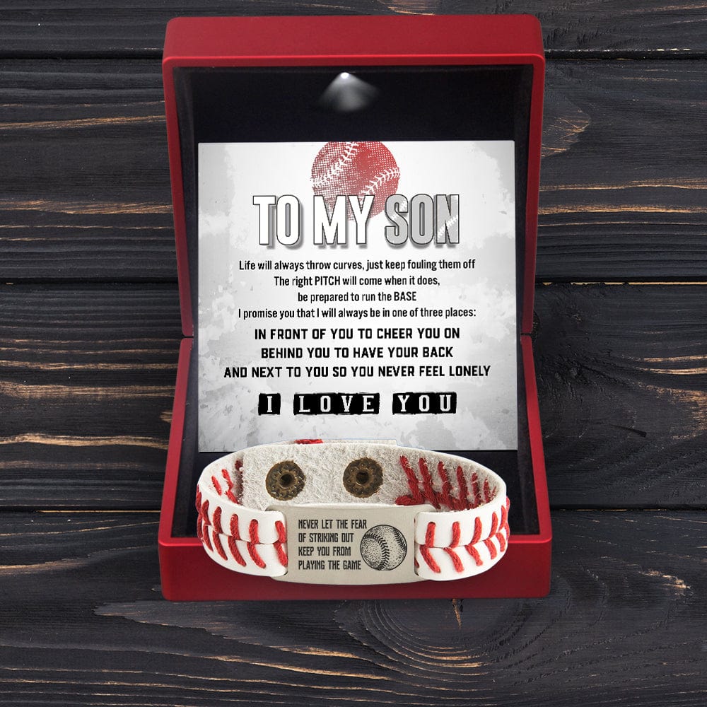 Baseball Bracelet - Baseball - To My Son - Life Will Always Throw Curves, Just Keep Fouling Them Off - Gbzj16023