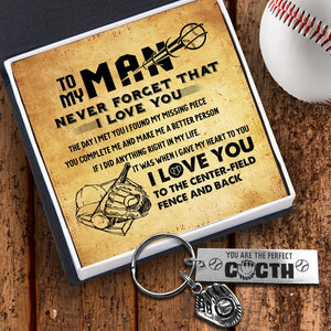 Baseball Glove Keychain - Baseball - To My Dad - I Gave My Heart To You - Gkax18027