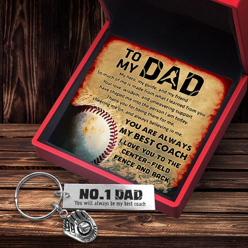 Baseball Glove Keychain - Baseball - To My Dad - So Much Of Me Is Made From What I Learned From You - Gkax18025