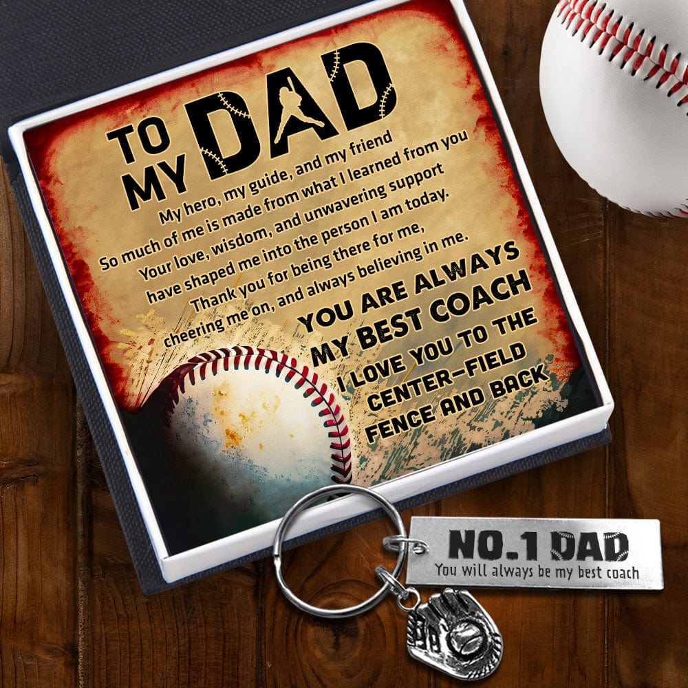 Baseball Glove Keychain - Baseball - To My Dad - So Much Of Me Is Made From What I Learned From You - Gkax18025
