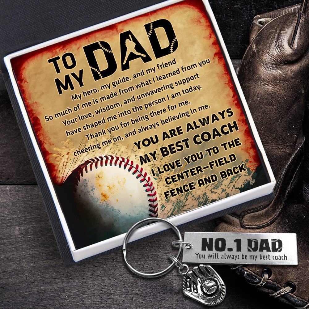 Baseball Glove Keychain - Baseball - To My Dad - So Much Of Me Is Made From What I Learned From You - Gkax18025