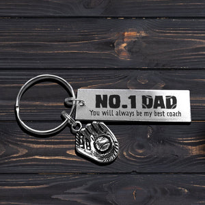 Baseball Glove Keychain - Baseball - To My Dad - So Much Of Me Is Made From What I Learned From You - Gkax18025