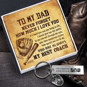 Baseball Glove Keychain - Baseball - To My Dad - You Are Always My Best Coach - Gkax18023