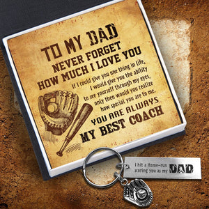 Baseball Glove Keychain - Baseball - To My Dad - You Are Always My Best Coach - Gkax18023