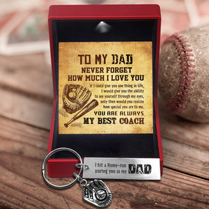 Baseball Glove Keychain - Baseball - To My Dad - You Are Always My Best Coach - Gkax18023