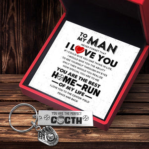 Baseball Glove Keychain - Baseball - To My Man - Never Forget That I Love You - Gkax26034