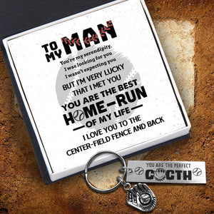Baseball Glove Keychain - Baseball - To My Man - You Are The Perfect Catch - Gkax26037