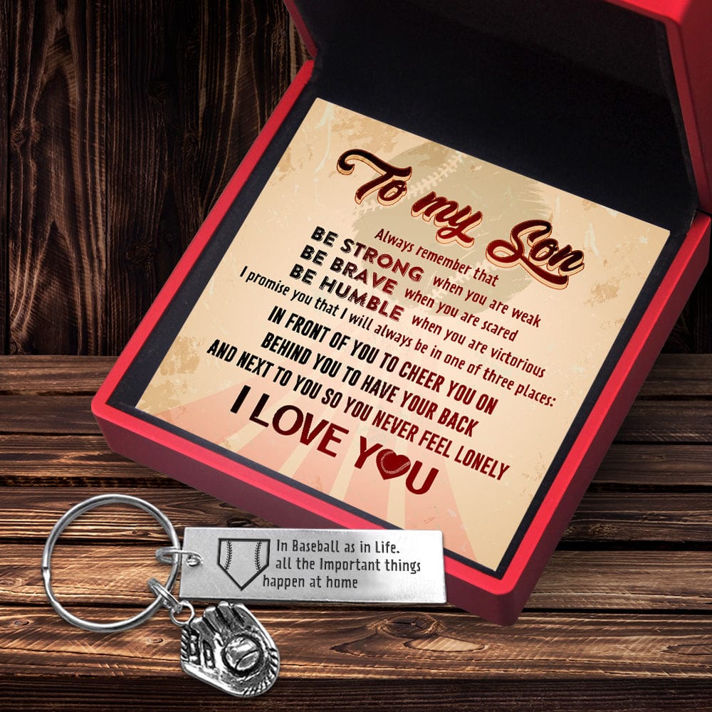 Baseball Glove Keychain - Baseball - To My Son - Be Humble When You Are Victorious - Gkax16014