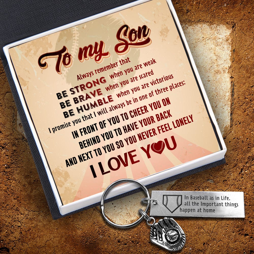 Baseball Glove Keychain - Baseball - To My Son - Be Humble When You Are Victorious - Gkax16014