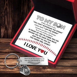 Baseball Glove Keychain - Baseball - To My Son - You Can't Withstand The Storm - Gkax16016