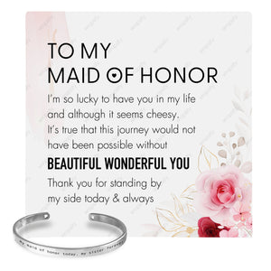 Bridesmaid Bracelet - Wedding - To Bridesmaid - I’m So Lucky To Have You In My Life - Gbzf36003