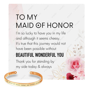 Bridesmaid Bracelet - Wedding - To Bridesmaid - I’m So Lucky To Have You In My Life - Gbzf36003