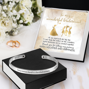 Bridesmaid Bracelet - Wedding - To Bridesmaid - Thank You for Filling My Journey - Gbzf36009