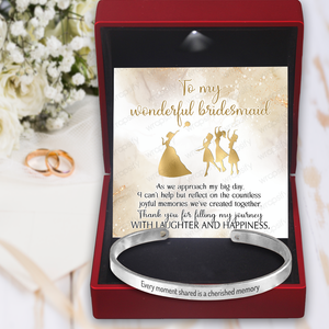 Bridesmaid Bracelet - Wedding - To Bridesmaid - Thank You for Filling My Journey - Gbzf36009