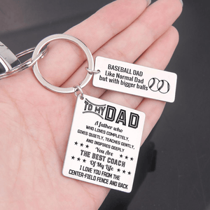 Calendar Keychain - Family - To My Dad - I Love You From The Center-field Fence And Back - Gkr18030
