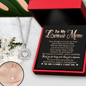 Pearl Circle Necklace Gift to My Wonderful Bonus Mom - Design 10