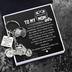 Classic Bike Keychain - Biker - To My Mom - Thank You For Always Being My Number One - Gkt19012