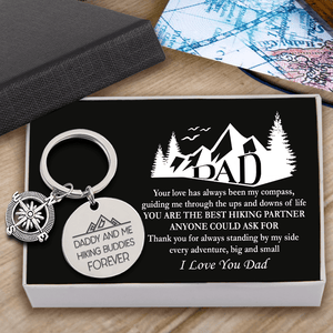 Compass Keychain - Hiking - To My Dad - You Are The Best Hiking Partner Anyone Could Ask For - Gkw18007