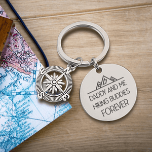 Compass Keychain - Hiking - To My Dad - You Are The Best Hiking Partner Anyone Could Ask For - Gkw18007