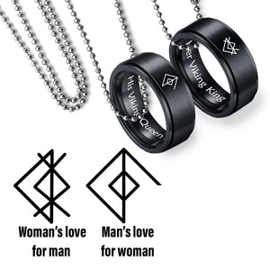 Couple Rune Ring Necklaces