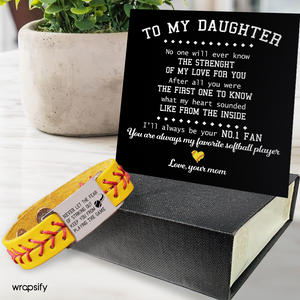 Softball Bracelet - Softball - To My Daughter - From Mom - I’ll Always Be Your No.1 Fan - Gbzk17030