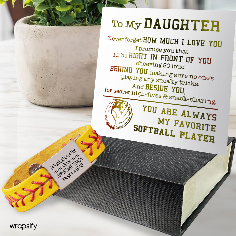 Softball Bracelet - Softball - To My Daughter - Never Forget How Much I Love You - Gbzk17026
