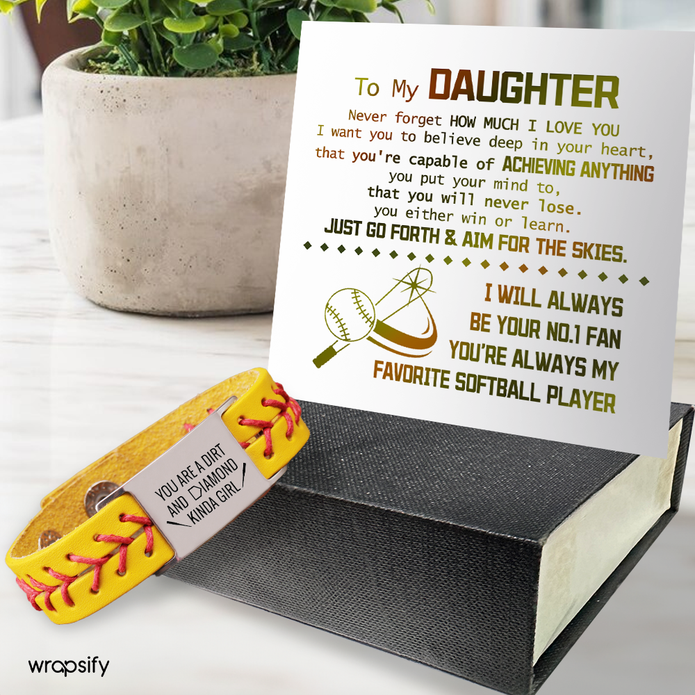 Softball Bracelet - Softball - To My Daughter - You're Capable Of Achieving Anything - Gbzk17027