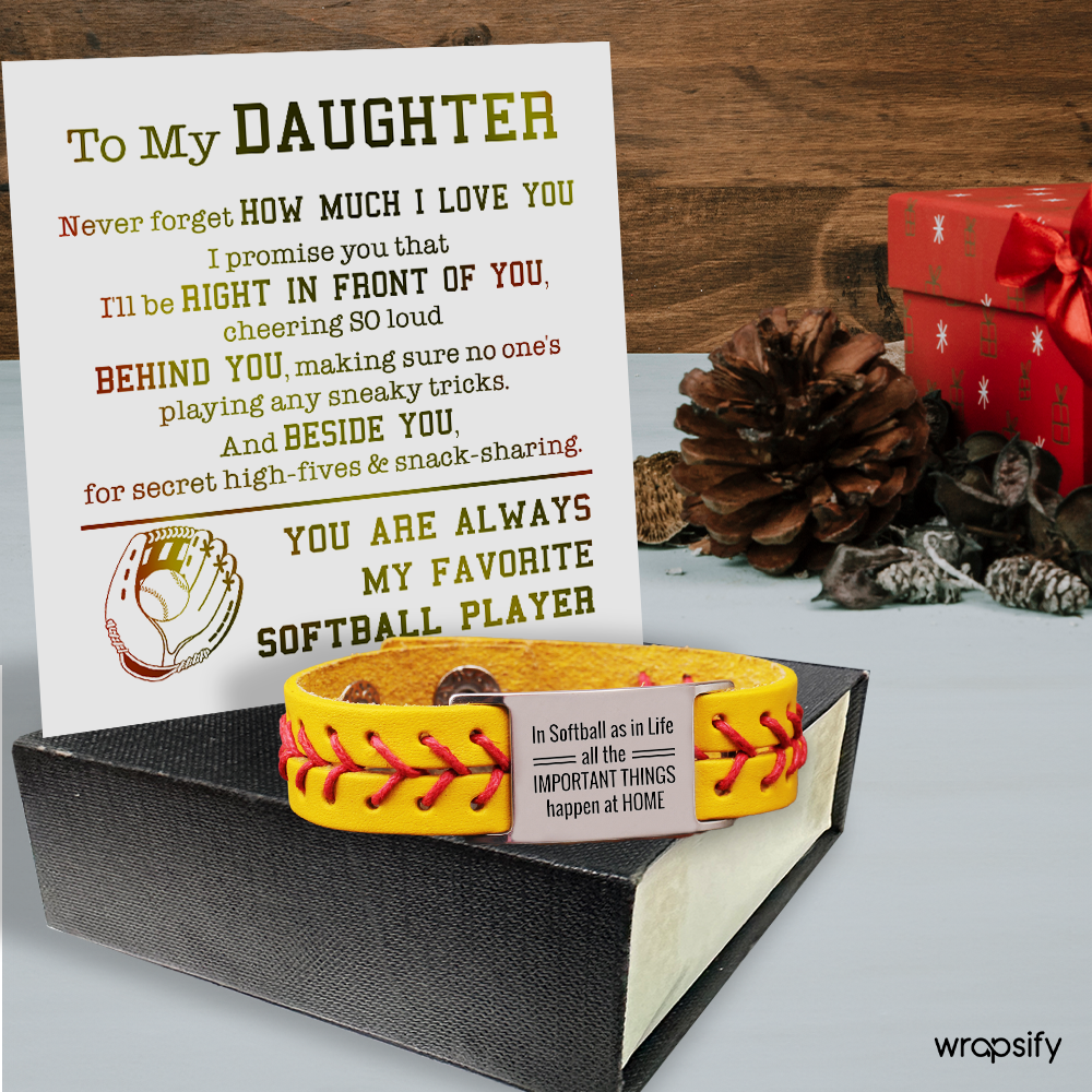 Softball Bracelet - Softball - To My Daughter - Never Forget How Much I Love You - Gbzk17026