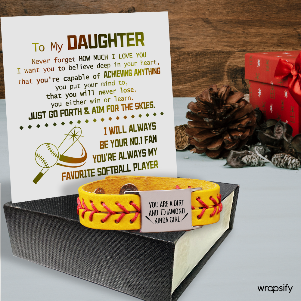 Softball Bracelet - Softball - To My Daughter - You're Capable Of Achieving Anything - Gbzk17027