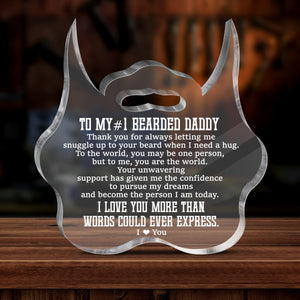 Crystal Plaque - Beard - To My Bearded Dad - I Love You More Than Words Could Ever Express - Gznf18119