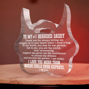 Crystal Plaque - Beard - To My Bearded Dad - I Love You More Than Words Could Ever Express - Gznf18119