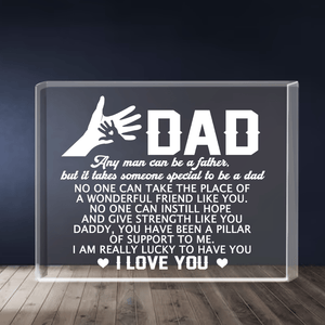 Crystal Plaque - Family - To My Dad - I Am Really Lucky To Have You - Gznf18099