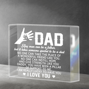 Crystal Plaque - Family - To My Dad - I Am Really Lucky To Have You - Gznf18099