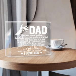 Crystal Plaque - Family - To My Dad - I Am Really Lucky To Have You - Gznf18099